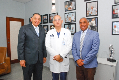 Director Hospital Calventi recibe visita decanos Facultad de Ciencias Salud y Morfológicas UASD.